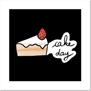 Cake Day Cute Coffee Dates Cute Cake Lovers Gift Strawberry Cake Shortcake Yummy Pastry Delicious Cake Foodie Gift Let Them Eat Cake with a Cup of Coffee Delicious Yummy Frosting for High Tea Cute Foodie Gift for Cake Lovers Posters and Art